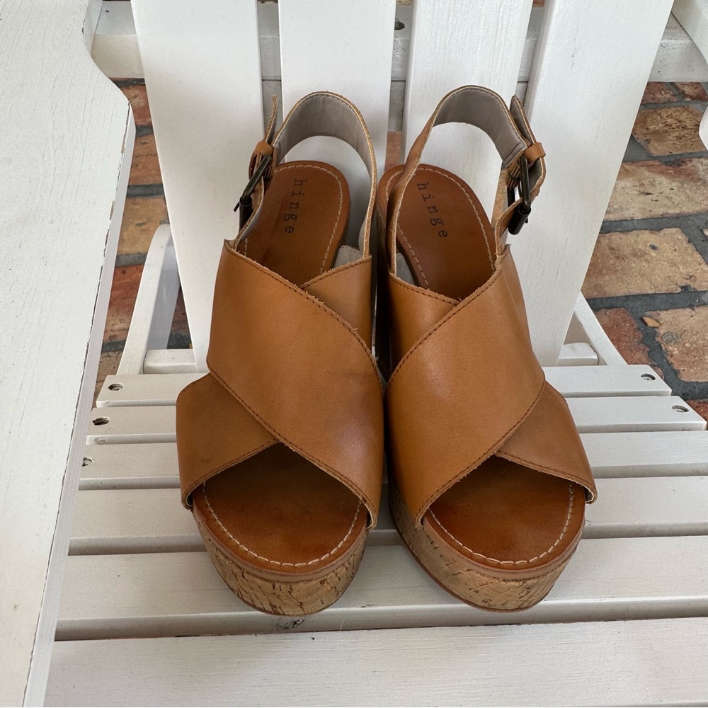 Hinge Cork Wedge Sandals